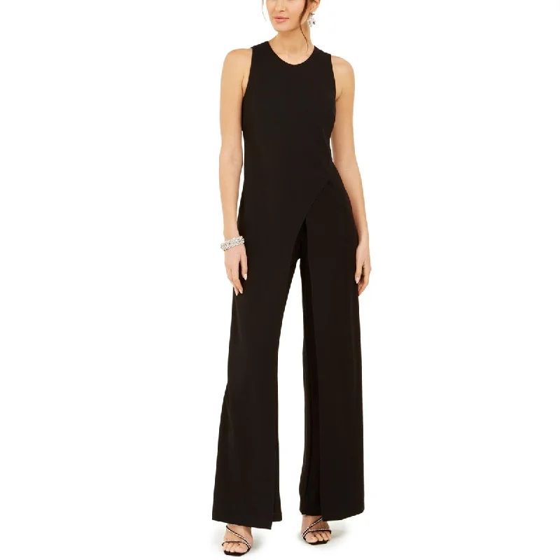 women's jumpsuits with bell sleevesAdrianna Papell Womens Wide Leg Sleeveless Jumpsuit