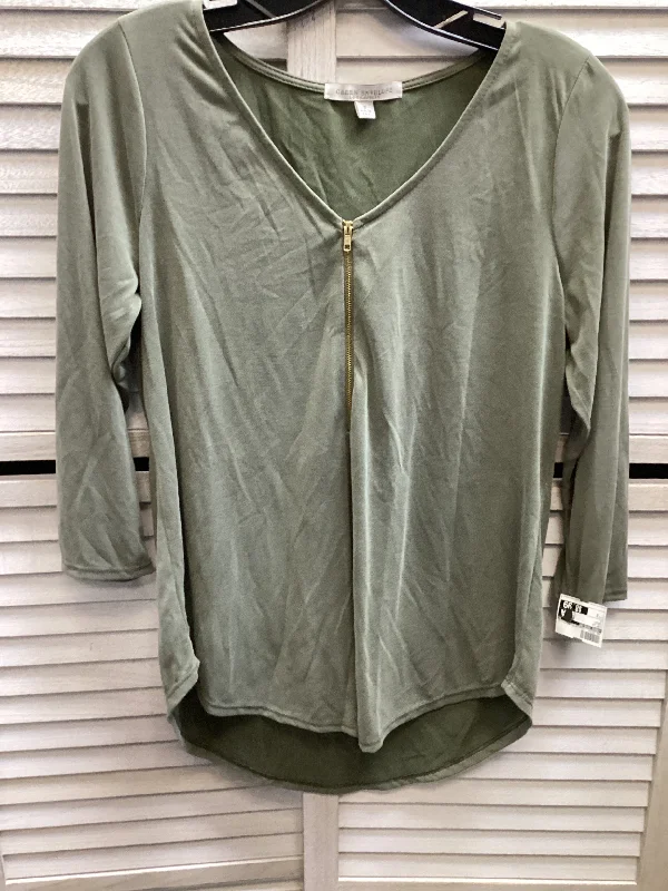 cozy women's long sleeve topsTop Long Sleeve By Green Envelope In Green, Size: S