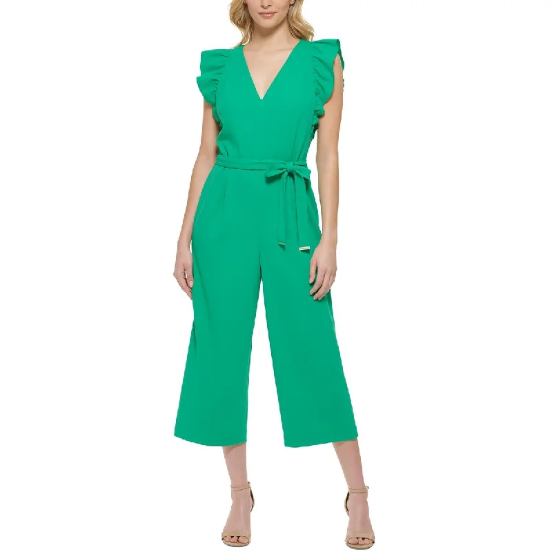 women's retro jumpsuitsTommy Hilfiger Womens Petites Crepe Jumpsuit