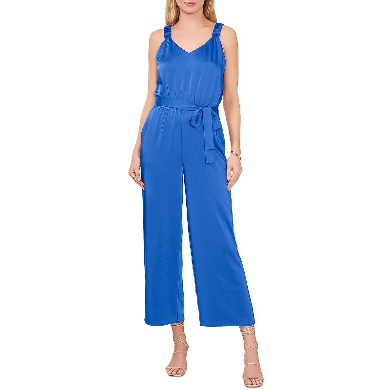 women's jumpsuits for springVince Camuto Womens Satin Cropped Jumpsuit