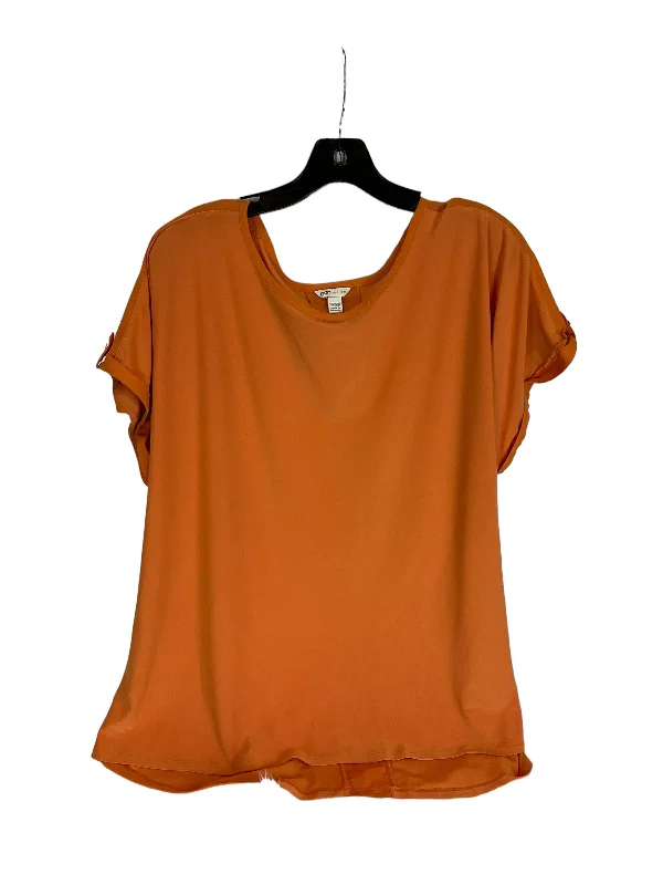 women's T-shirts with UV protectionOrange Top Short Sleeve Cato, Size 1x