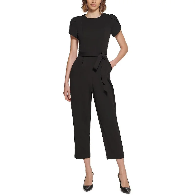 women's jumpsuits for high-performance fabricsCalvin Klein Womens Petites Cropped Jumpsuit