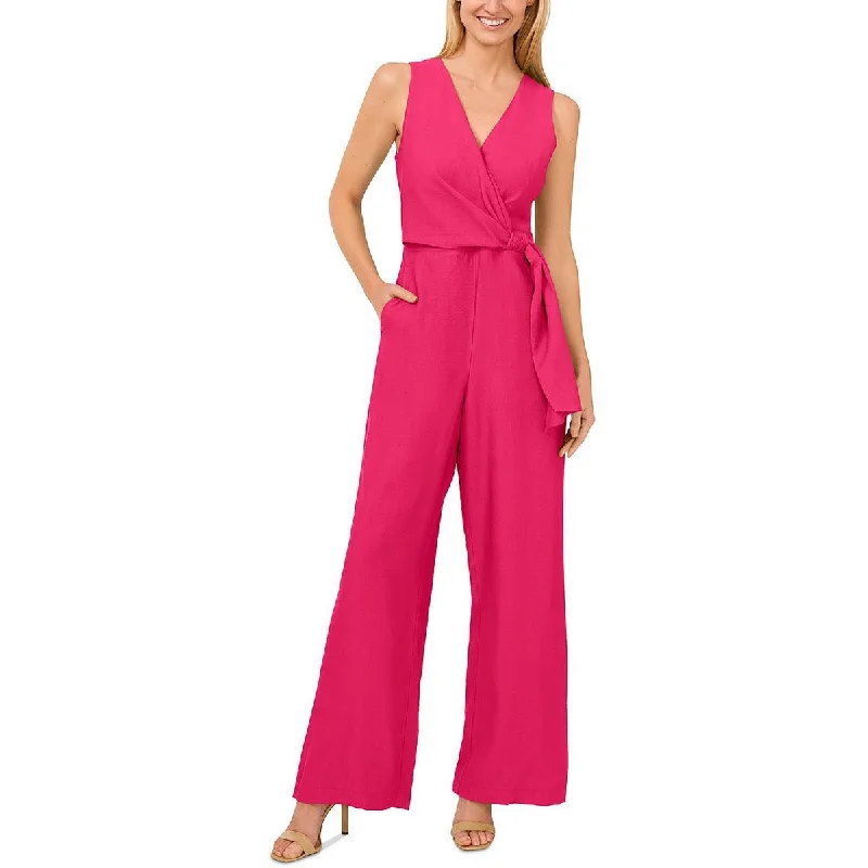 women's casual jumpsuitsCeCe Womens Surplice V-Neck Jumpsuit