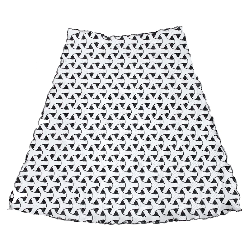 women's summer midi skirtsWhite Princi Jacquard Knit Bias Skirt