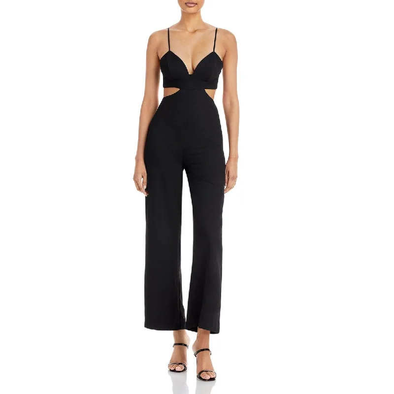 women's jumpsuits for loungingBardot Womens Cut-Out Wide Leg Jumpsuit