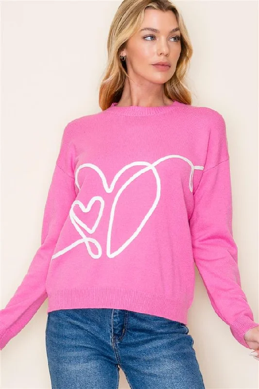 lace women's topsIn My Heart Pink Pullover