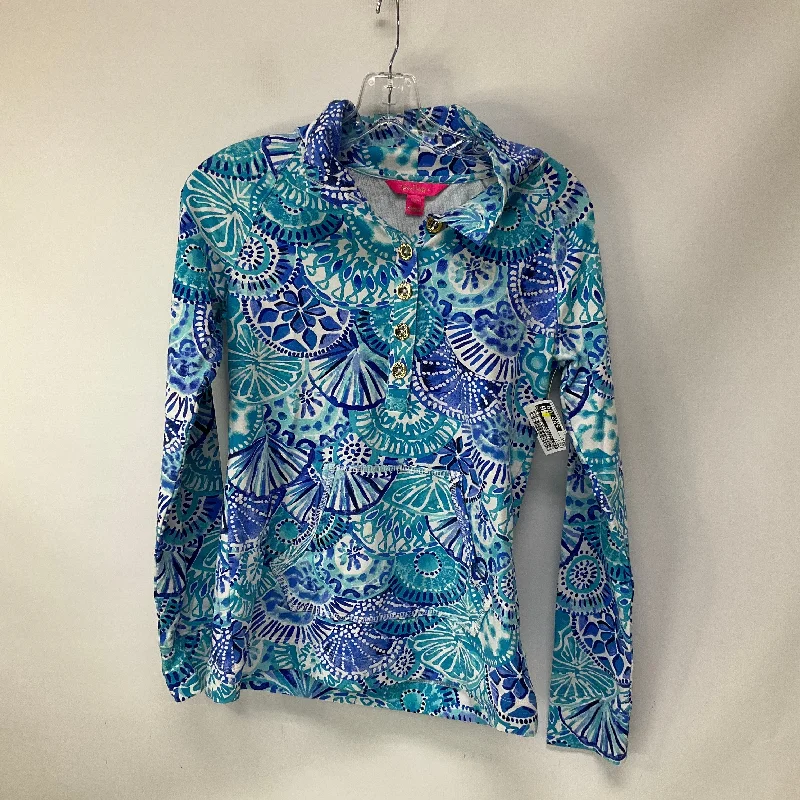 women's long sleeve tops with curvy cutsTop Long Sleeve By Lilly Pulitzer In Multi-colored, Size: Xs