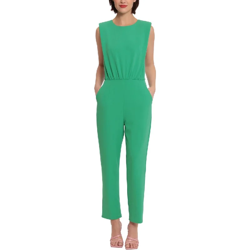 women's jumpsuits with floral printsDonna Morgan Womens Crepe Pocketed Jumpsuit