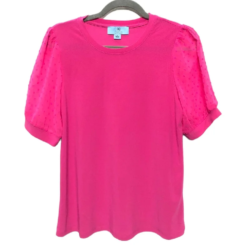 women's T-shirts for beach outingsPink Top Short Sleeve Cece, Size S