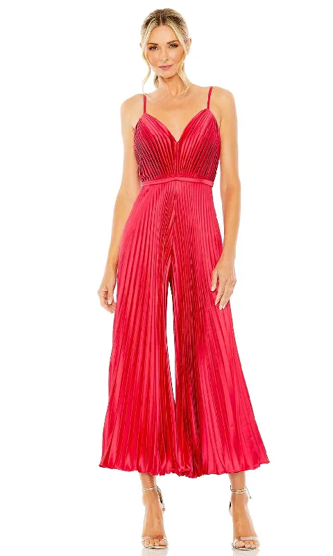 women's jumpsuits made of chiffonIeena Duggal 27142 - Cropped Sleeveless Jumpsuit