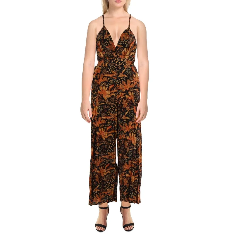 women's jumpsuits for cozy daysAngie Womens Printed Slit Jumpsuit