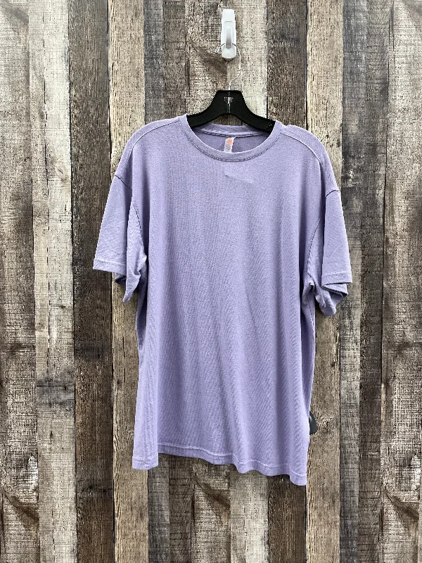 women's T-shirts with short torso lengthsPurple Top Short Sleeve Mono B, Size S