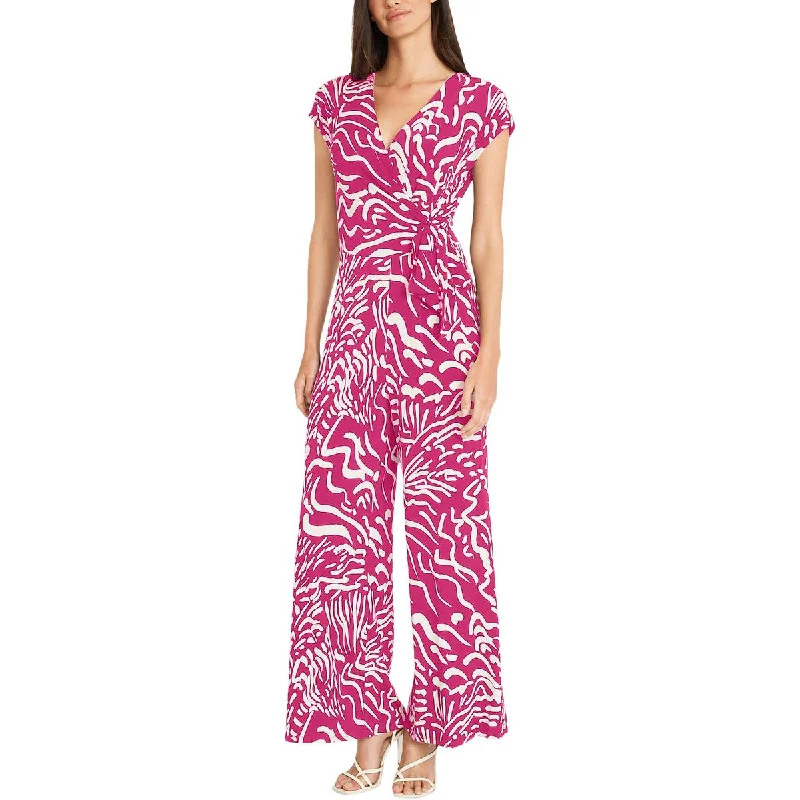 women's cropped jumpsuitsMaggy London Womens Printed Wide Legs Jumpsuit