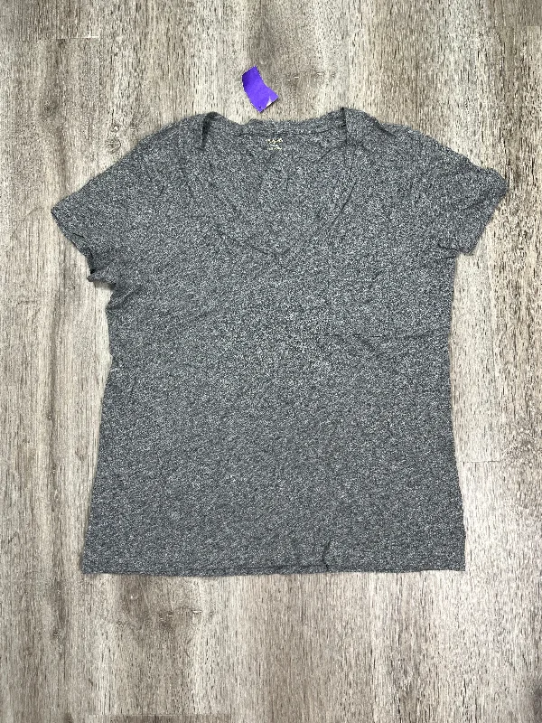 women's T-shirts with short sleevesGrey Top Short Sleeve Basic Madewell, Size M