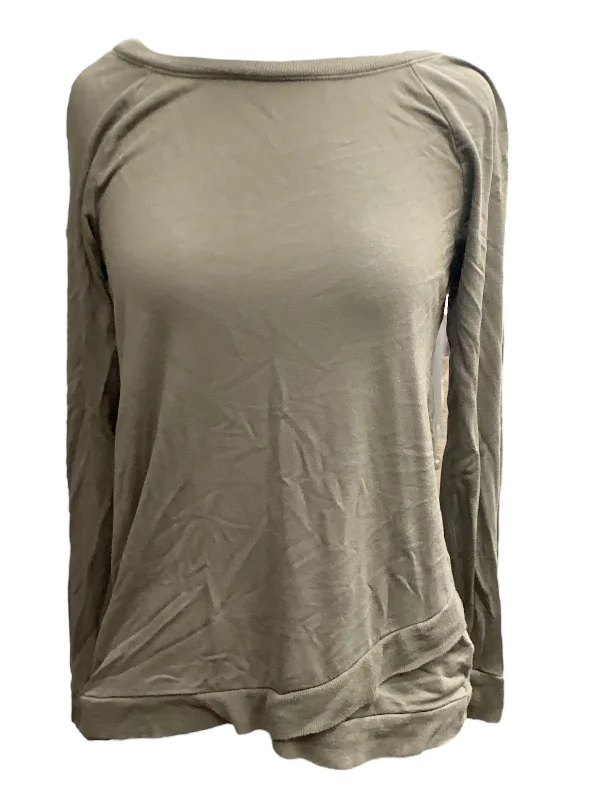 women's long sleeve tops with lightweight and breathable materialTop Long Sleeve By Threads 4 Thought In Green, Size: M