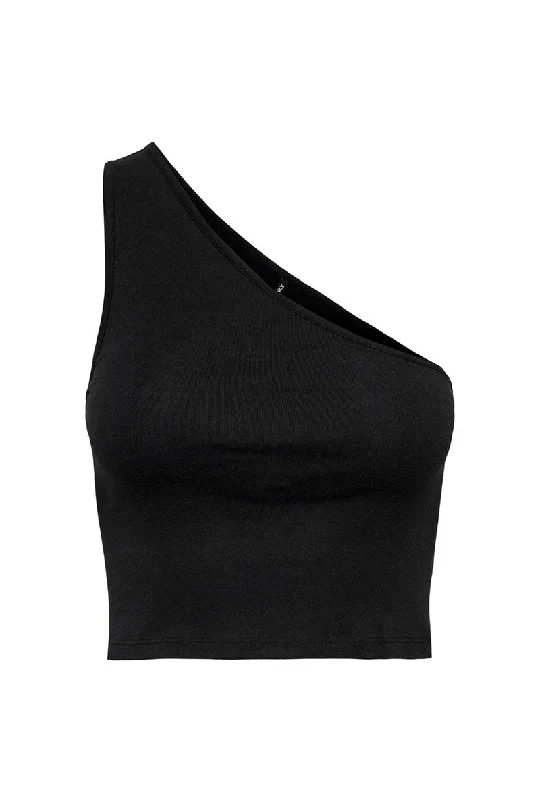 women's tops for minimalist aestheticsONLY KIKA ONESHOULDER CROP TOP