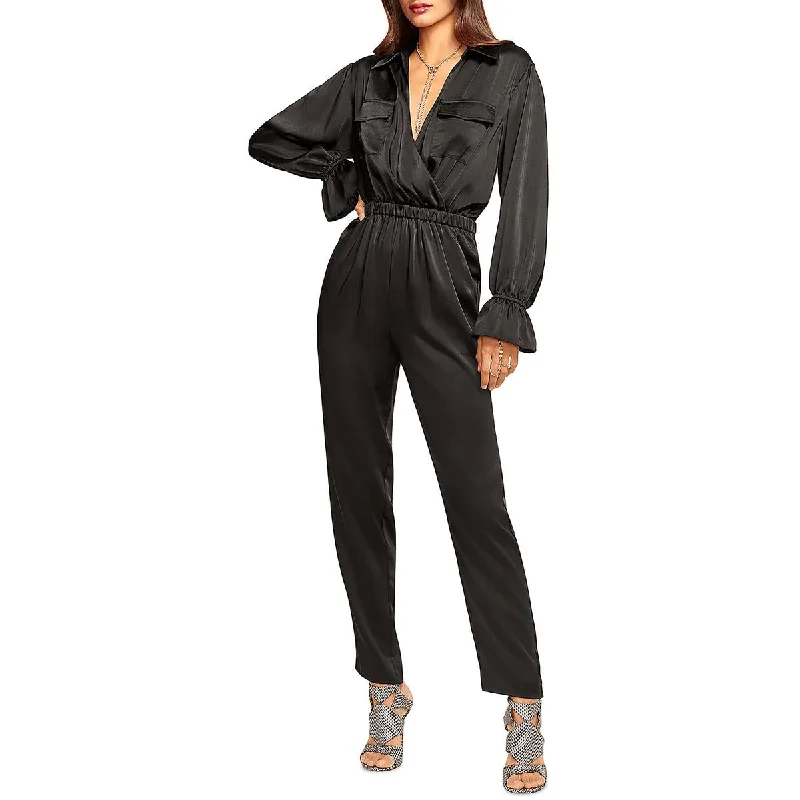 women's jumpsuits for maternity wearRamy Brook Womens Josephine Satin Long Sleeves Jumpsuit