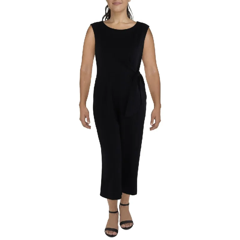 women's jumpsuits for business meetingsTahari ASL Womens Side tie Scoop Neck Jumpsuit