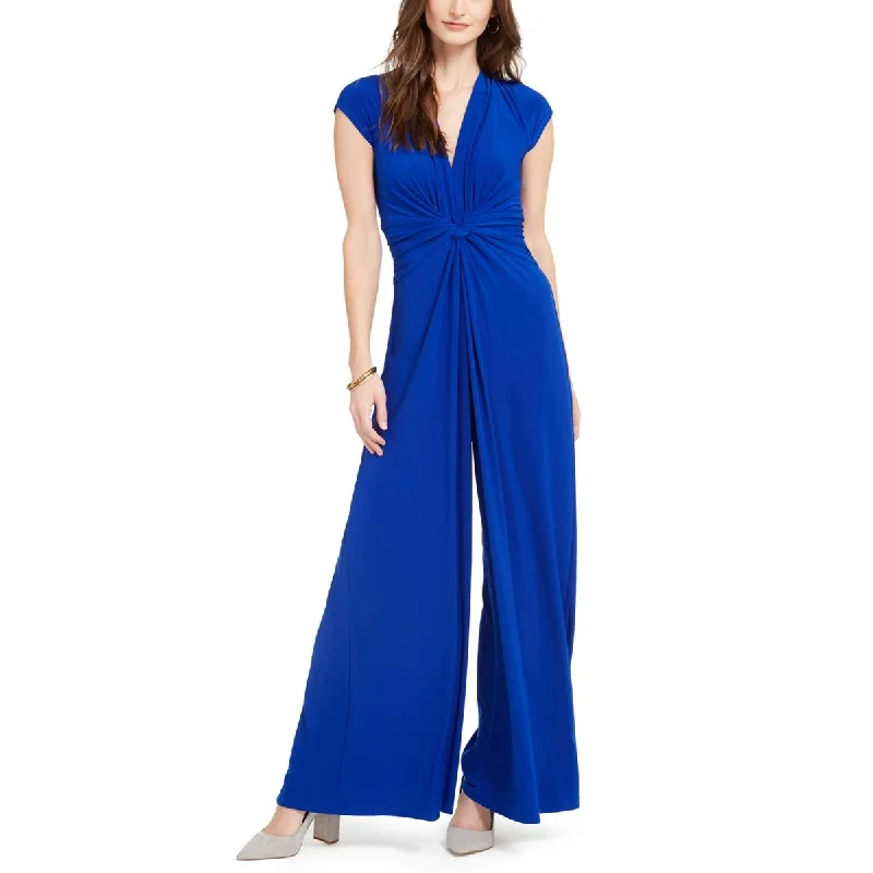 women's jumpsuits for minimalist fashionVince Camuto Womens Pleated V-Neck Jumpsuit