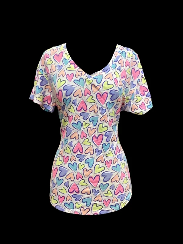 women's T-shirts with exclusive collaborationsMulti-colored Top Short Sleeve Secret Treasures, Size M