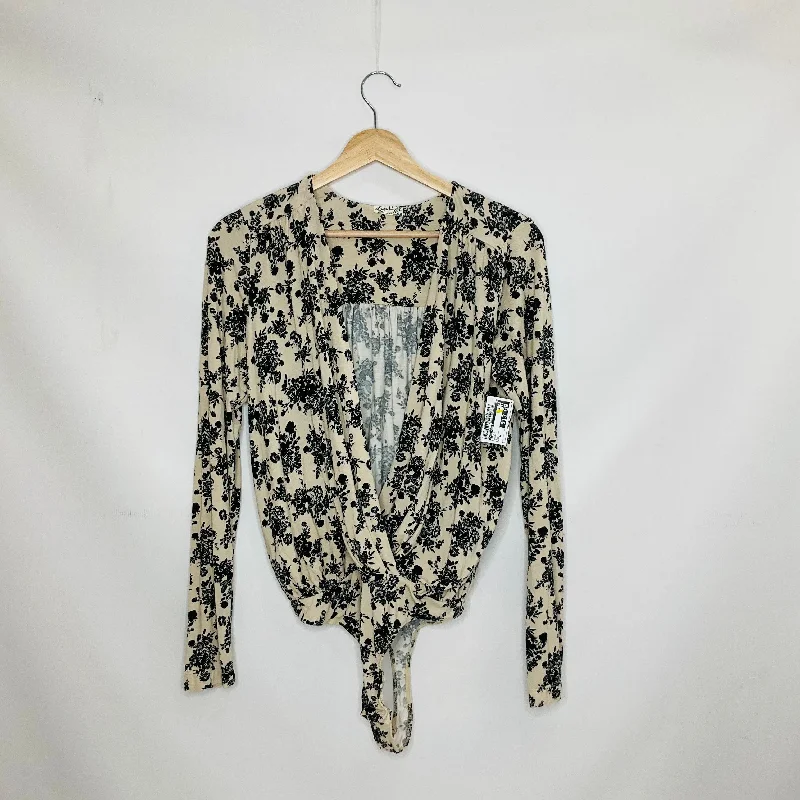 women's long sleeve tops with high necksTop Long Sleeve By Free People In Cream, Size: S