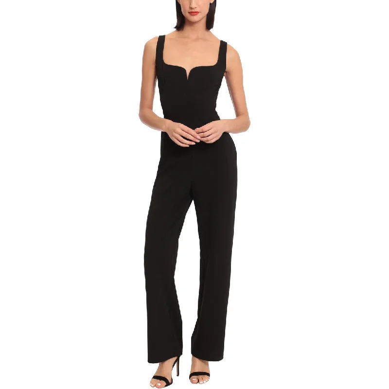 women's jumpsuits made of chiffonDonna Morgan Womens Wishbone Neck Dressy Jumpsuit