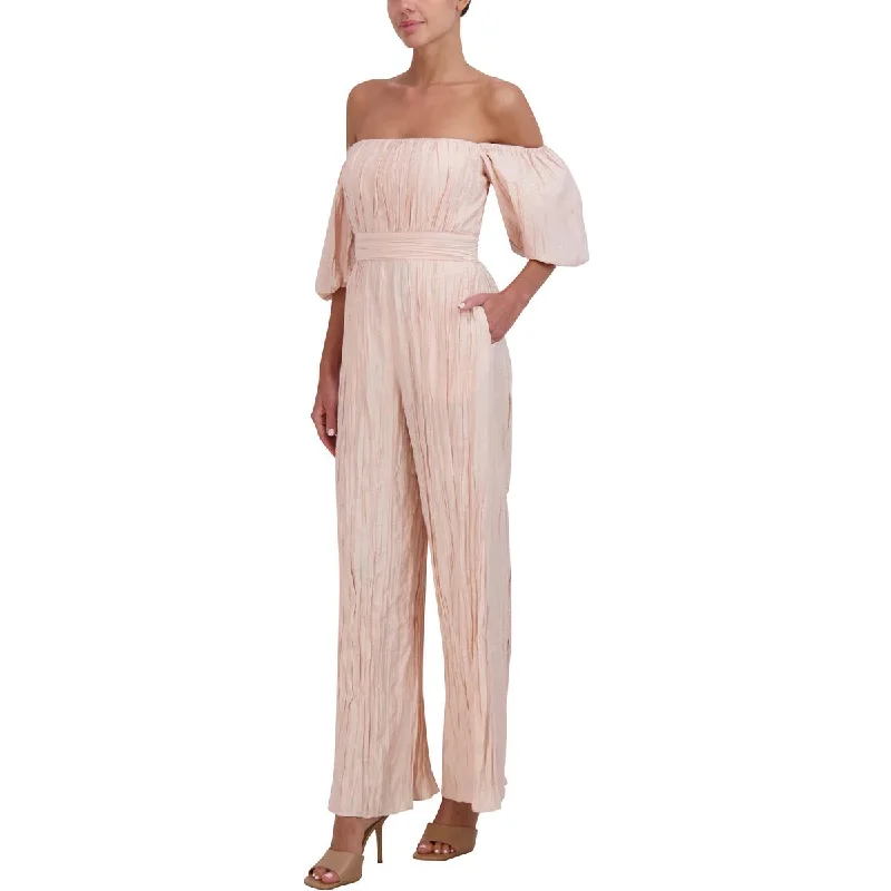 women's jumpsuits for high-performance fabricsBCBGMAXAZRIA Womens Cut-Out Wide Leg Jumpsuit