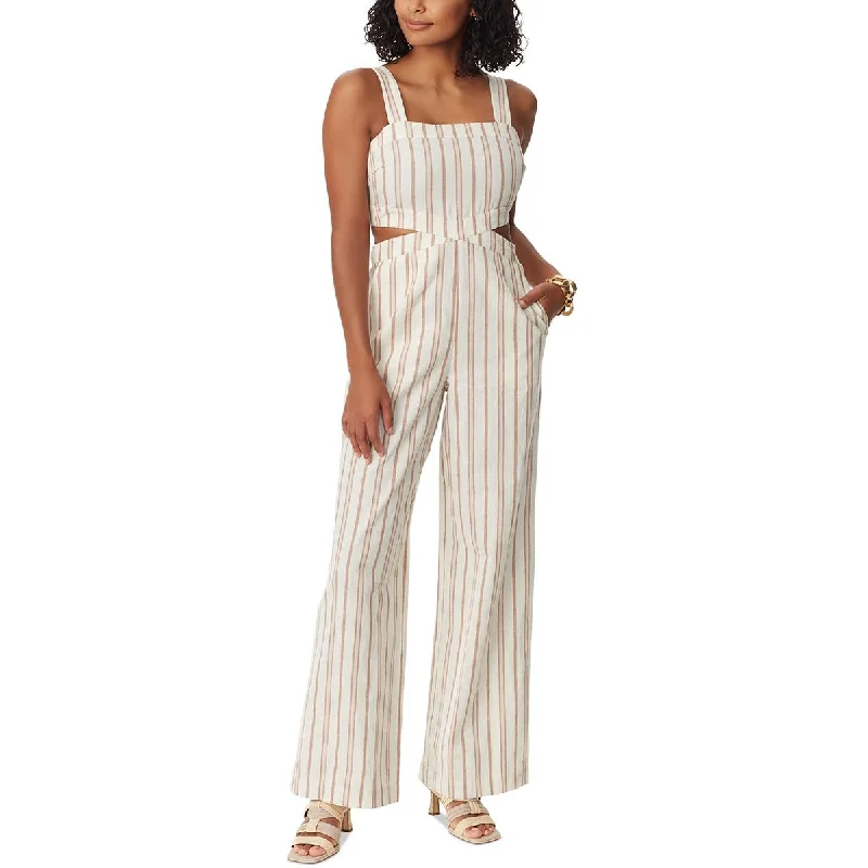 women's jumpsuits with pastel huesSam Edelman Womens Cutout Wide Leg Jumpsuit