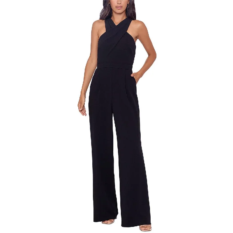 women's jumpsuits for minimalist fashionXscape Womens Crepe Cut-Out Jumpsuit