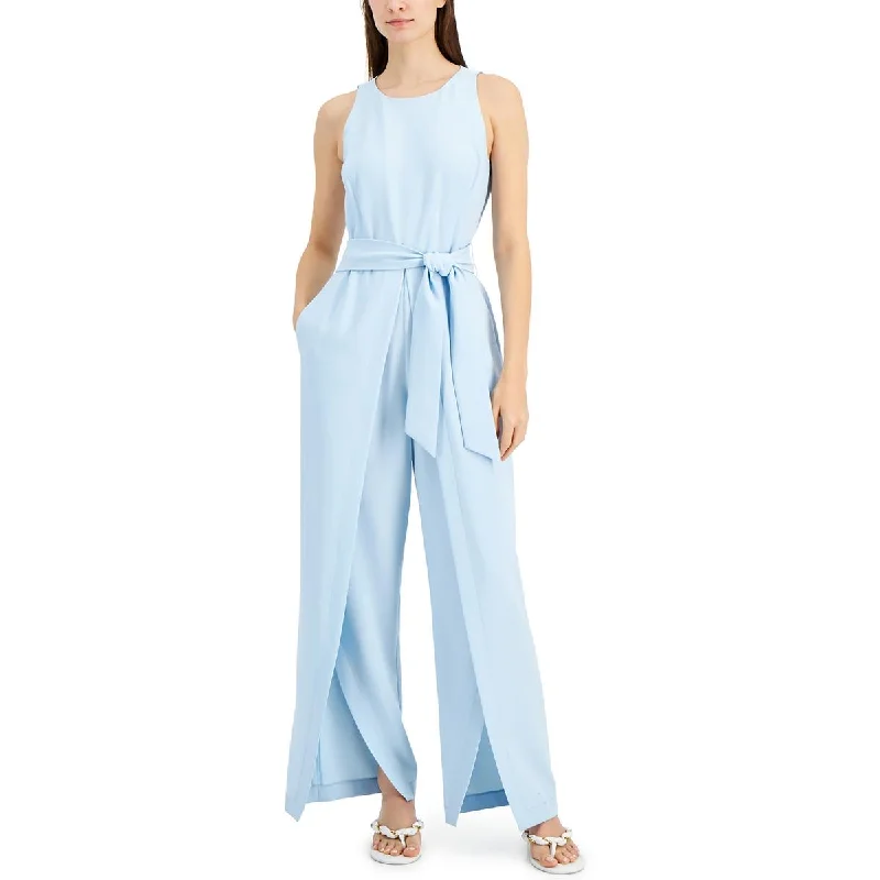 women's cozy jumpsuitsINC Womens Flyaway Wide-Leg Jumpsuit