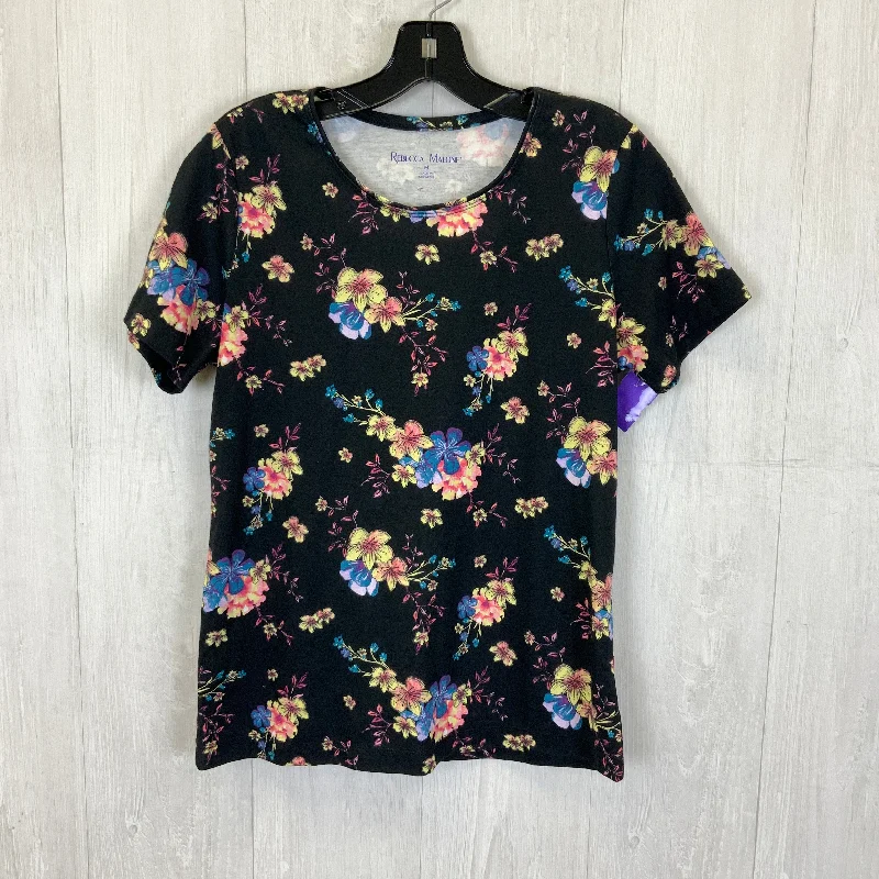 women's T-shirts with long sleevesFloral Print Top Short Sleeve Rebecca Malone, Size M