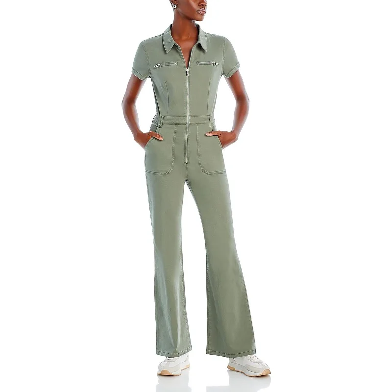 women's jumpsuits for travelPistola Womens Solid Short Sleeve Jumpsuit