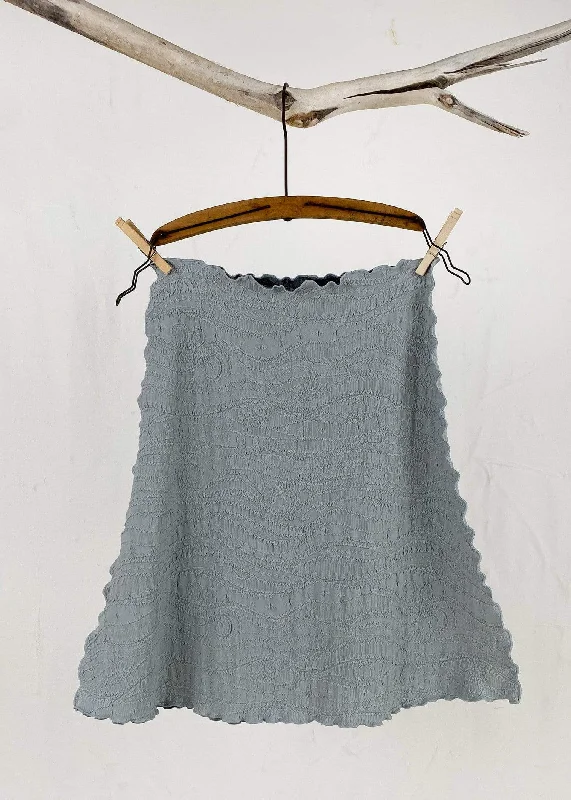 women's wool skirtsPuritan Grey Catty Jacquard Knit Bias Skirt