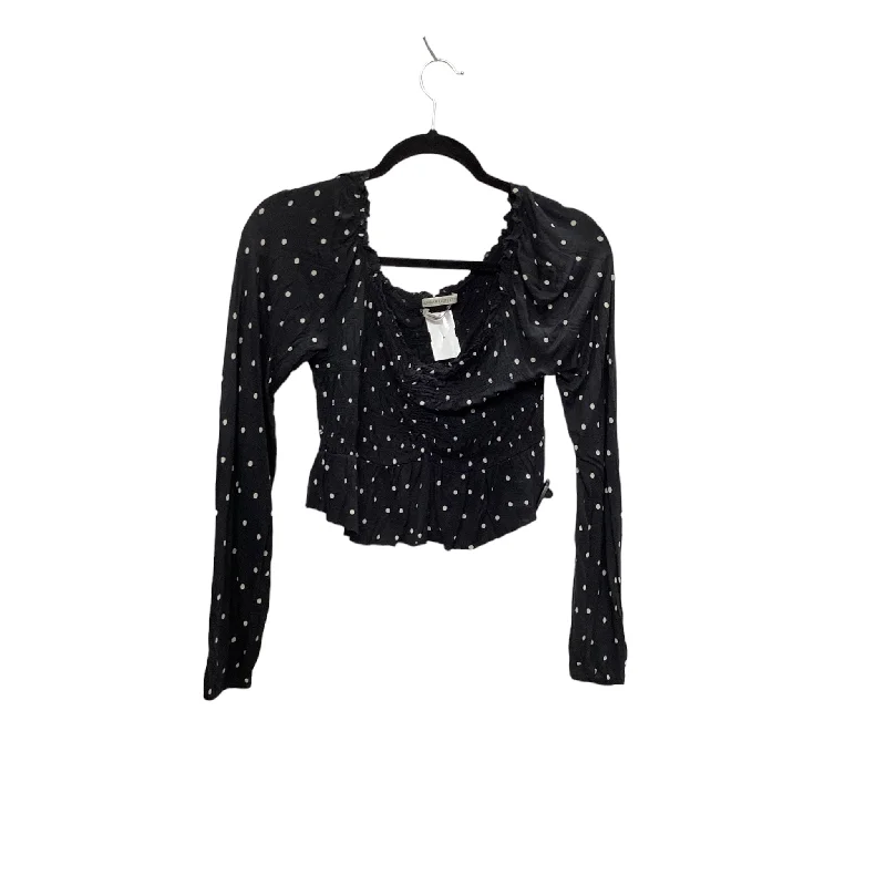 women's long sleeve tops with sequin embellishmentsTop Long Sleeve By Urban Outfitters In Black, Size: M