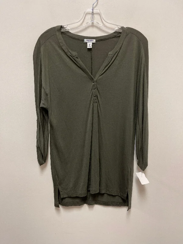 women's long sleeve tops with relaxed fitsTop Long Sleeve By Old Navy In Green, Size: Xs