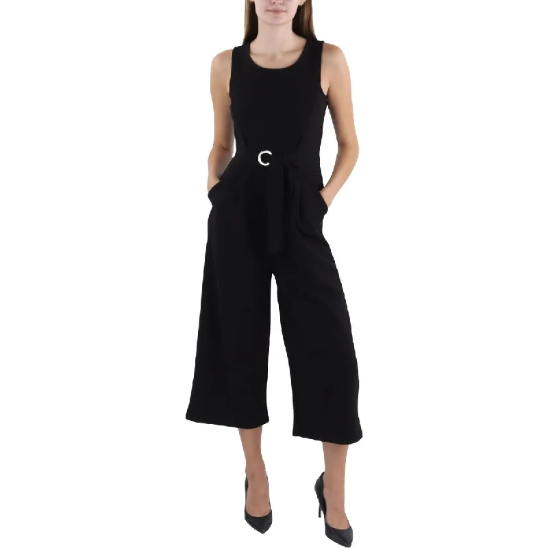 women's jumpsuits for summerTommy Hilfiger Womens Belted Wide Leg Jumpsuit