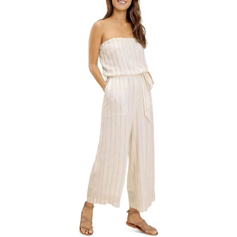 women's jumpsuits for breathable wearSplendid Womens June Linen Blend Striped Jumpsuit