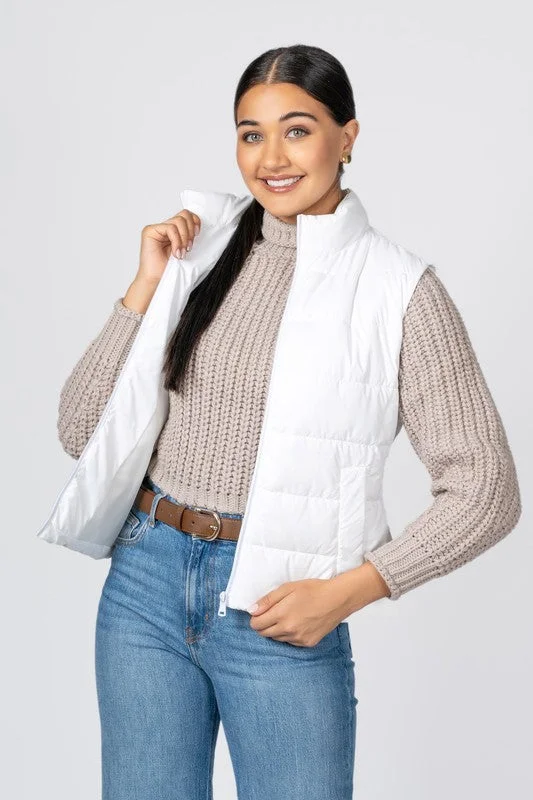 women's tops for glamorous eveningsA New Journey Puffer Vest - 2 Colors!