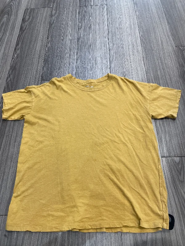 women's T-shirts with international brandingYellow Top Short Sleeve Aerie, Size S