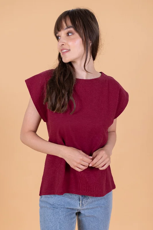 women's tops in solid colorsTop Aria Raspberry