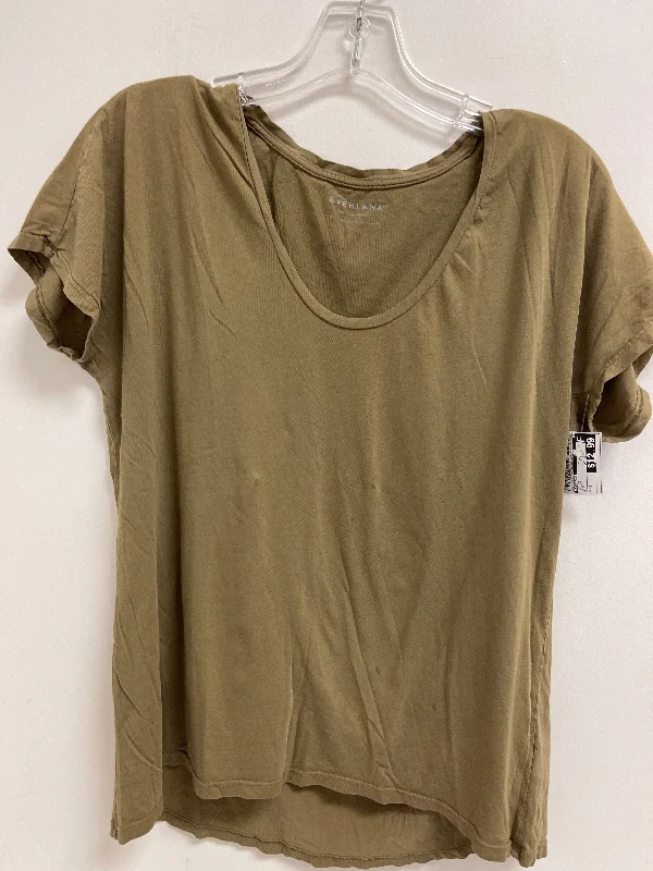 women's T-shirts for autumnGreen Top Short Sleeve Everlane, Size M