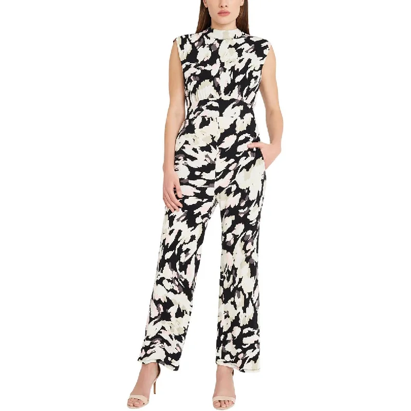 women's jumpsuits with pastel huesDonna Morgan Womens Printed Wide Leg Jumpsuit