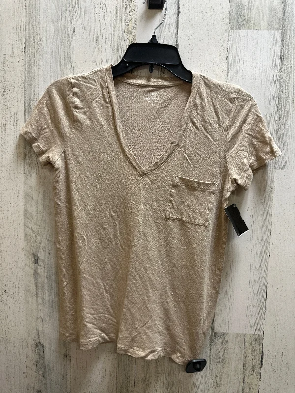 women's T-shirts with ethical sourcingGold Top Short Sleeve J. Crew, Size S