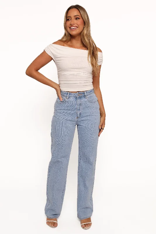 women's flare denim jeansAbrand 94 High Wide Jeans - Kendall