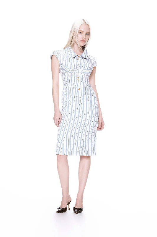 women's stretch dressesVIVIENNE WESTWOOD STRIPED MIDI DRESS