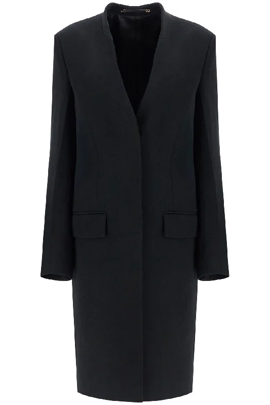 women's coats for cocktail partiesToteme Women's  High Collar Wide Coat In Viscose And Wool