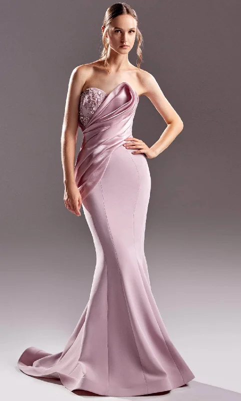 women's petite dressesMNM Couture G1513 - Fitted Trumpet Evening Dress