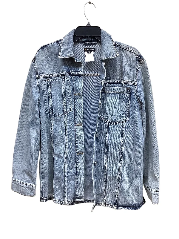 women's stylish coatsJacket Denim By Clothes Mentor In Blue Denim, Size: S