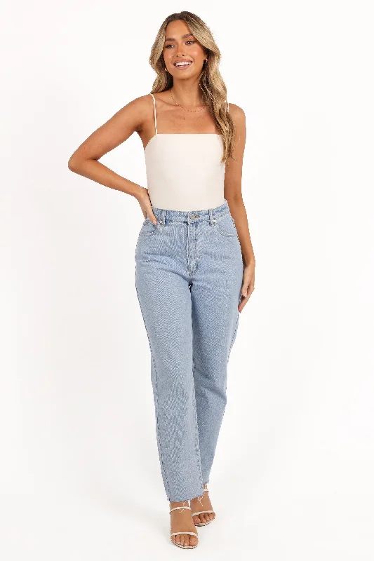 women's denim jeans with elastic waistbandsAbrand 94 High Slim Jeans - Kendall