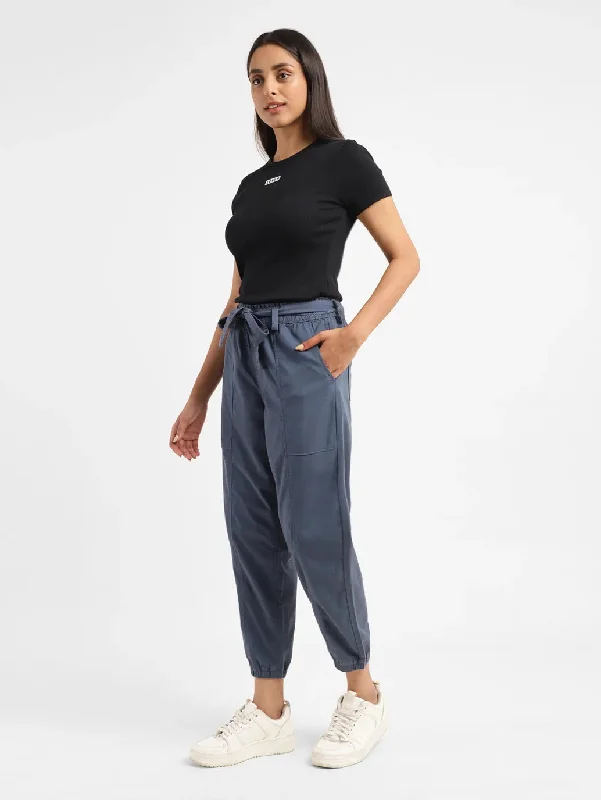 women's mom jeans denimWomen's High Rise Indigo Regular Fit Joggers